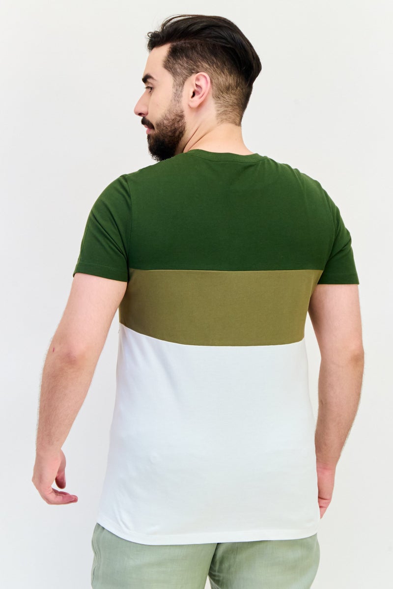 Celio Men Crew Neck Short Sleeves Colorblock T-shirt, Multicolor - Image 3